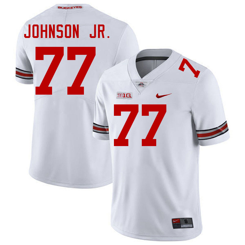 Paris Johnson Jr. Ohio State Buckeyes Jersey College Football Uniforms-White